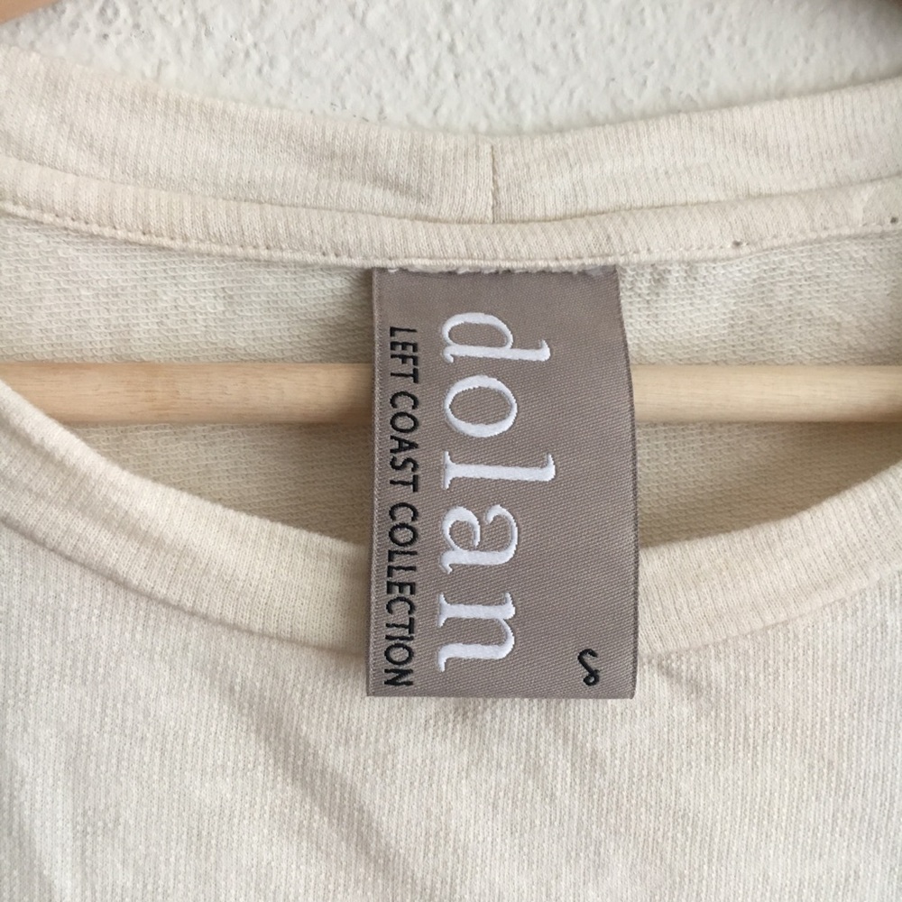 Anthro Dolan Top Layered Sweatshirt Short Sleeves - Picture 7 of 8